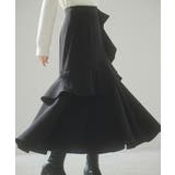 アシンメトリティアードロングスカート | SAISON DE PAPILLON | 詳細画像17