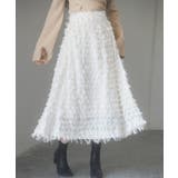 カットジャガード素材フレアスカート | SAISON DE PAPILLON  | 詳細画像3 