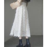 カットジャガード素材フレアスカート | SAISON DE PAPILLON  | 詳細画像6 