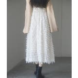 カットジャガード素材フレアスカート | SAISON DE PAPILLON  | 詳細画像7 