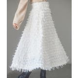 カットジャガード素材フレアスカート | SAISON DE PAPILLON  | 詳細画像10 