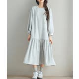 グレー | 裏起毛カットソーギャザーワンピース | SAISON DE PAPILLON 