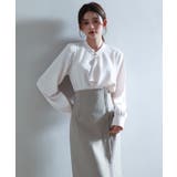 とろみ生地フリル金ボタンブラウス | SAISON DE PAPILLON  | 詳細画像6 