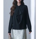 とろみ生地フリル金ボタンブラウス | SAISON DE PAPILLON  | 詳細画像18 