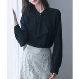 とろみ生地フリル金ボタンブラウス | SAISON DE PAPILLON  | 詳細画像24 