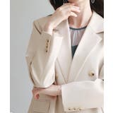 ダブルブレストのテーラードジャケット | SAISON DE PAPILLON  | 詳細画像9 