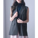 チャコール | バックパプラムテーラードジレ | SAISON DE PAPILLON