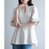 パール付きキーネックブラウス | SAISON DE PAPILLON | 詳細画像16