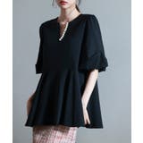 パール付きキーネックブラウス | SAISON DE PAPILLON | 詳細画像33