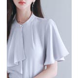 ボウタイネックフレアスリーブブラウス | SAISON DE PAPILLON | 詳細画像9