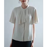 ベージュ | ボウタイネックフレアスリーブブラウス | SAISON DE PAPILLON