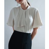 ボウタイネックフレアスリーブブラウス | SAISON DE PAPILLON | 詳細画像12