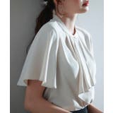 ボウタイネックフレアスリーブブラウス | SAISON DE PAPILLON | 詳細画像18