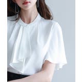 ボウタイネックフレアスリーブブラウス | SAISON DE PAPILLON | 詳細画像24