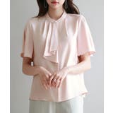 ピンク | ボウタイネックフレアスリーブブラウス | SAISON DE PAPILLON