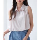 ジッパーノースリーブシャツブラウス | SAISON DE PAPILLON  | 詳細画像11 