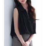 ジッパーノースリーブシャツブラウス | SAISON DE PAPILLON  | 詳細画像24 
