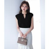 スタンドキーネックタックカットソートップス | SAISON DE PAPILLON | 詳細画像44