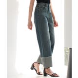 折り返しダメージハイライズデニム | SAISON DE PAPILLON  | 詳細画像4 