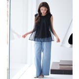 チュール素材ノースリーブブラウス | SAISON DE PAPILLON | 詳細画像24