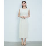 ライトベージュ | クルーネックカットソーワンピース | SAISON DE PAPILLON 