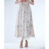 ラベンダー | シアー花柄ハイウエストスカート | SAISON DE PAPILLON 