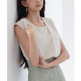 アシンメトリフレンチスリーブブラウス | SAISON DE PAPILLON | 詳細画像30