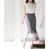 配色裾ハイウエストバックゴムスカート | SAISON DE PAPILLON | 詳細画像14