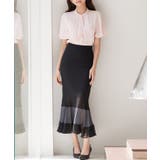 配色裾ハイウエストバックゴムスカート | SAISON DE PAPILLON | 詳細画像24