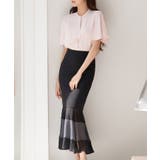 配色裾ハイウエストバックゴムスカート | SAISON DE PAPILLON | 詳細画像27