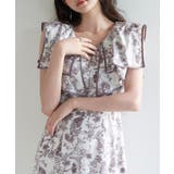 ラッフルカラー花柄ロングワンピース | SAISON DE PAPILLON  | 詳細画像9 