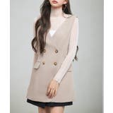 ノーカラーダブルブレストベスト | SAISON DE PAPILLON | 詳細画像12