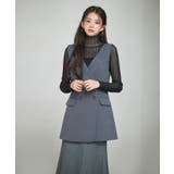 ノーカラーダブルブレストベスト | SAISON DE PAPILLON | 詳細画像7