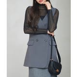 ノーカラーダブルブレストベスト | SAISON DE PAPILLON | 詳細画像8