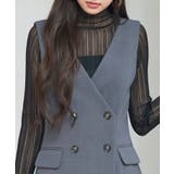 ノーカラーダブルブレストベスト | SAISON DE PAPILLON | 詳細画像9