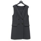 ノーカラーダブルブレストベスト | SAISON DE PAPILLON | 詳細画像10