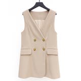 ノーカラーダブルブレストベスト | SAISON DE PAPILLON | 詳細画像31