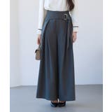 太めの飾りベルトワイドスラックスパンツ | SAISON DE PAPILLON  | 詳細画像9 