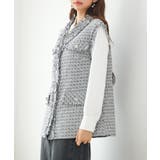 ツイードフリンジロングベスト | SAISON DE PAPILLON  | 詳細画像4 