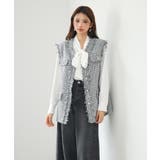 ツイードフリンジロングベスト | SAISON DE PAPILLON  | 詳細画像7 