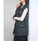 ツイードフリンジロングベスト | SAISON DE PAPILLON  | 詳細画像20 