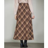 チェック柄ハイウェイトロング丈スカート | SAISON DE PAPILLON | 詳細画像5