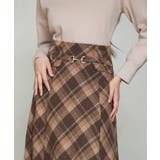 チェック柄ハイウェイトロング丈スカート | SAISON DE PAPILLON | 詳細画像8