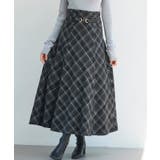 チェック柄ハイウェイトロング丈スカート | SAISON DE PAPILLON | 詳細画像10