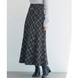 チェック柄ハイウェイトロング丈スカート | SAISON DE PAPILLON | 詳細画像11
