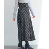 チェック柄ハイウェイトロング丈スカート | SAISON DE PAPILLON | 詳細画像12