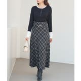 チェック柄ハイウェイトロング丈スカート | SAISON DE PAPILLON | 詳細画像15