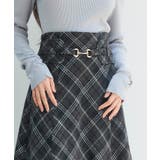 チェック柄ハイウェイトロング丈スカート | SAISON DE PAPILLON | 詳細画像17