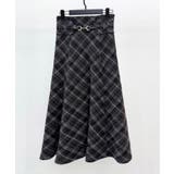 チェック柄ハイウェイトロング丈スカート | SAISON DE PAPILLON | 詳細画像19