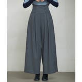 チャコール | ハイウエストのセーラーワイドパンツ | SAISON DE PAPILLON 